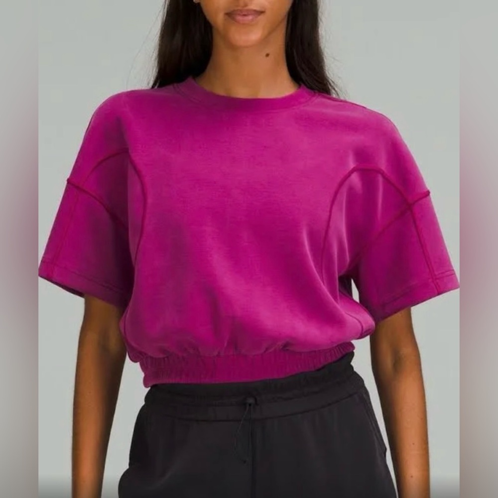 Lululemon Casual Softstream Gathered T-Shirt Magenta Purple Size 4